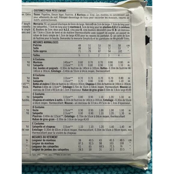 Simplicity 0602 costume toddler firefighter police uncle sam size 1 2 3 4 - Picture 5 of 5